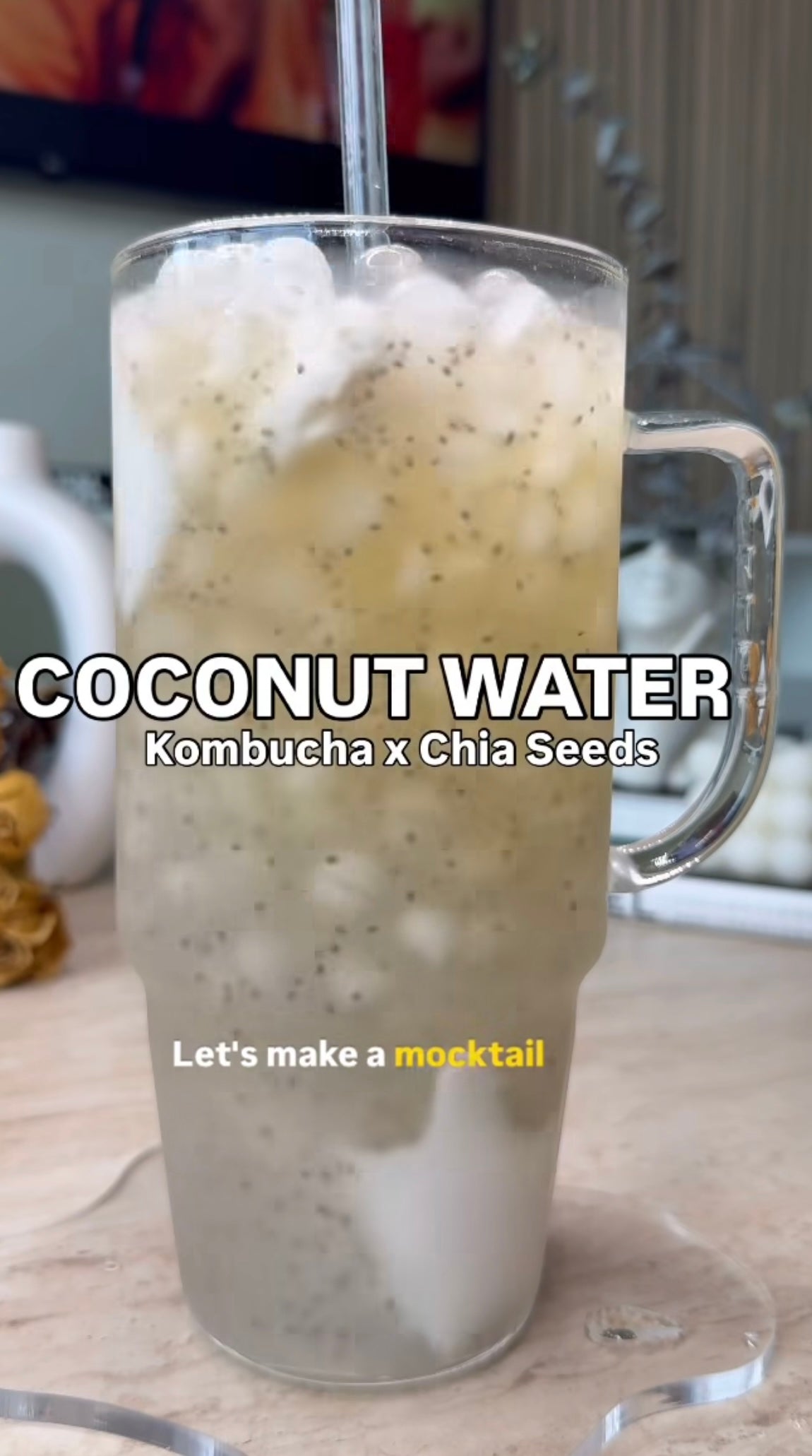 Coconut Kombucha Chia Glow (Free Recipe)